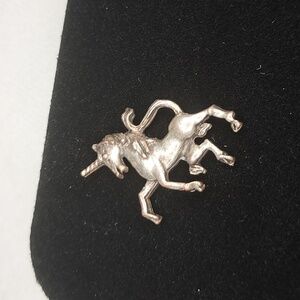 Silverplated Unicorn Lapel pin